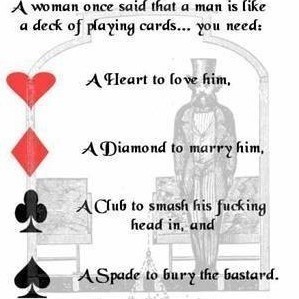 playing men like cards