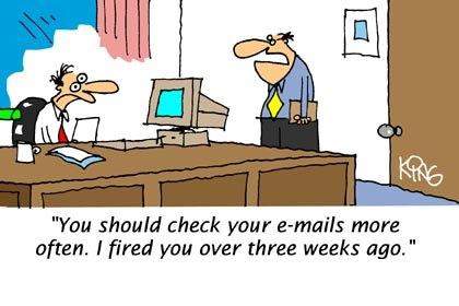 employee fired via email