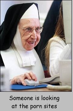 nun with tongue out